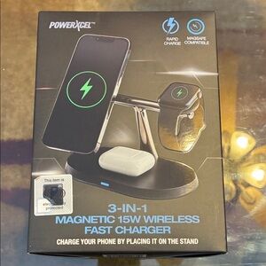 PowerXcel 3-in-1 Magnetic Wireless Charger